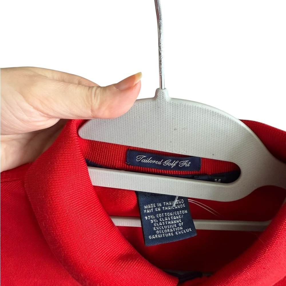 Polo by Ralph Lauren Big Pony Red and Gold Polo Shirt Classic Design - Picture 11 of 12